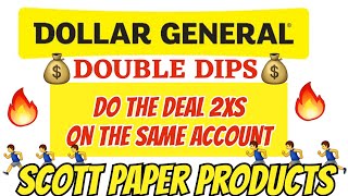 🏃‍♂️🏃‍♂️Scott Products  Douple Dip 🔥🔥2xs on Each DG Acct 🤩Dollar General Any Day Deal thru 1026 [upl. by Akenot]