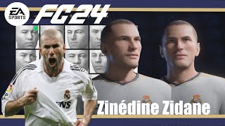 EA FC 24  Create Zinédine Zidane Pro Clubs Face Creation [upl. by Nilerual]