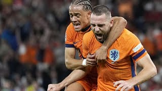 Euro 2024 live Game over in Berlin Netherlands reach semifinals after beating Turkey 21 [upl. by Nanreik]