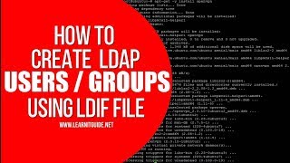 How to Create LDAP Users and Groups using LDIF file in OpenLdap Server on Linux [upl. by Allistir172]