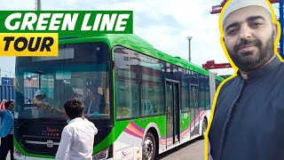 Green Line Bus Karachi ka tour kia  Green Line BRT Bus  Nisar Ahmed Jamali [upl. by Nagn]