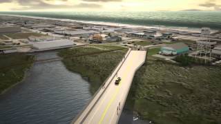 Topsail Island Bridge Replacement Project 3D Visualization  July 2014 [upl. by Powel]