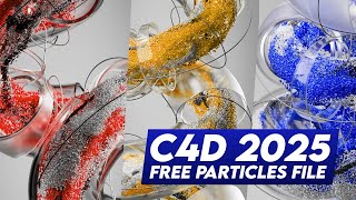 Cinema 4D 2025  FREE DOWNLOAD of my Particles Project [upl. by Suki641]