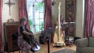 Harp and cello duet Aria  Eugene Bozza [upl. by Eidahs]