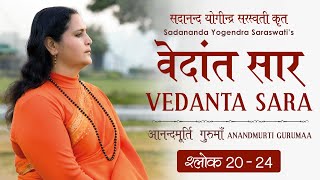 वेदांत सार  श्लोक 20  24  आनन्दमूर्ति गुरुमाँ Vedanta Sara  Shloka 20  24  Anandmurti Gurumaa [upl. by Lyrpa62]