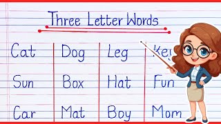 Three Letter Words  3 Letter Words  Three Letter Words Phonics  Preschool Learning [upl. by Guy389]