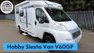 Hobby Siesta Van V60GF  Motorhome Auction [upl. by Rafat]