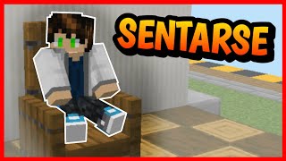 Como hacer una SILLA FUNCIONAL en Minecraft Bedrock [upl. by Notnirt]