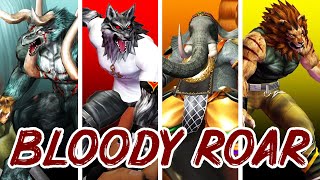 Bloody Roar 1  2  3  4  Primal Fury  All Bosses  Endings YUGO [upl. by Avera426]