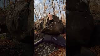 Jupiter V5 At Haycock Mountain bouldering climbing outdoors rockclimbing [upl. by Bohner]