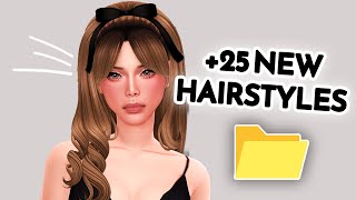 NEW FEMALE HAIRS CC FOLDER MAXIS MATCH sims 4 [upl. by Akitahs270]