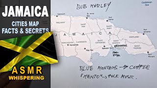 ASMR Map of JAMAICA outline  Regions and Cities Key Facts and Highlights  ASMR maps and facts [upl. by Andrel779]