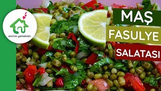 Maş Fasulye Salatası  Maş Fasulye Salatası Nasıl Yapılır  Salata Tarifleri [upl. by Nilyam]