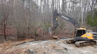 Excavator Stockpiling Sand [upl. by Onidranreb]