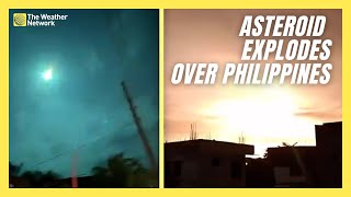 Asteroid Explodes Over Philippines Hours After Being Discovered [upl. by Vinni451]