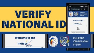 HOW TO VERIFY PHILIPPINE NATIONAL ID ONLINE verifynationalid philsysverification philsys [upl. by Tabshey753]