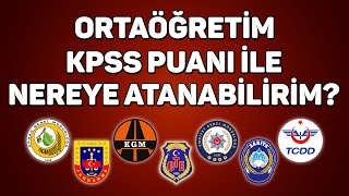 ORTAÖĞRETİM KPSS İLE NEREYE ATANABİLİRİM [upl. by Mailiw]