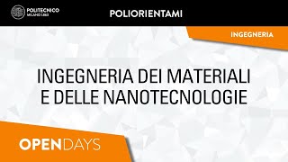 Ingegneria dei Materiali e delle Nanotecnologie  Laurea Magistrale ITA ENG subtitles [upl. by Ahtar]