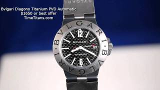 BVLARGI BULGARI Diagono Automatic Carbon Titanium PVD [upl. by Malissia]