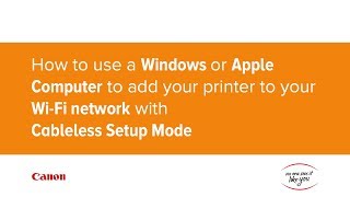 How to use a Computer to add a printer to your WiFi network with Cableless Setup Mode [upl. by Hullda]