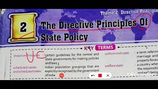 ICSE class 7 civics chapter 2 The Directive Principles of State Policy [upl. by Annoved800]