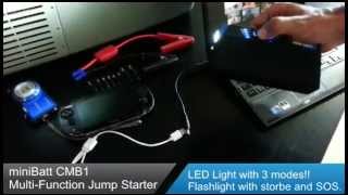 miniBatt PRO Mini MultiFunction JUMP STARTER [upl. by Lhary]