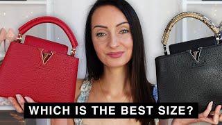 Mini vs BB Louis Vuitton Capucines Bag Size Comparison 🔥 What Fits Inside Mod Shots [upl. by Allicirp]