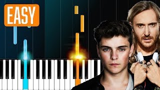 Martin Garrix amp David Guetta  quotSo Far Awayquot 100 EASY PIANO TUTORIAL [upl. by Micky]