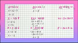 RÓWNANIA od podstaw proste równania 1 dla klasy szóstej [upl. by Ernaldus]
