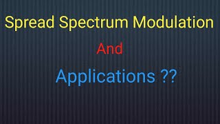 spread spectrum modulation  applications of spread spectrum modulation  advantages of spread spect [upl. by Kraul]