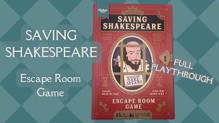 Saving Shakespeare  Full Playthrough of a reusable Escape Room Game by Ridleys Games  Timescape [upl. by Lunnete]