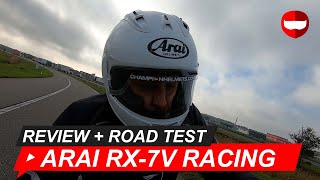 Arai RX7V Racing FullFace Helmet Review and Road Test  ChampionHelmetscom [upl. by Mariandi488]