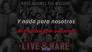 Zapatas Blood  Rage Against The Machine  Letra InglésEspañol [upl. by Ahasuerus939]