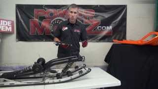 Ski doo REV mod sled Build ep 36 Anti Stab Wheel kit install PowerModz [upl. by Naujtna599]