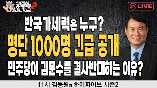 김동원의 하이파이브 시즌2 반국가세력은 누구 명단 1000명 긴급 공개  민주당이 김문수를 결사반대하는 이유240826 [upl. by Lamphere]