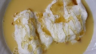 Receta postre francés en microondas  la isla flotante [upl. by Suhpesoj]