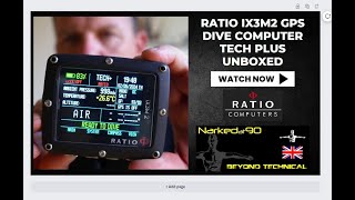 Ratio iX3M2 GPS Dive Computer Tech Plus Unboxed [upl. by Araiet]