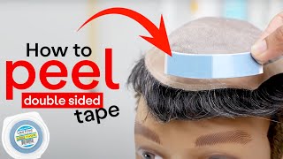 How to Properly Peel Double Sided Hairpiece Tape [upl. by Aicena]