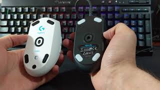 Logitech G305 vs Logitech G Pro Comparison  Clicks Mouse Feet Shape Glide [upl. by Anavlys]