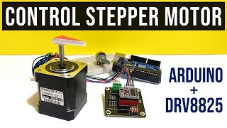 Control Stepper Motor with Arduino and DRV8825 driver [upl. by Zeralda92]