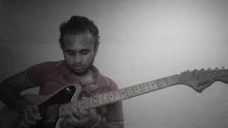 Rookantha Gunathilaka  Me Diganthaye lead guitar  22 frets  solo cover by Navod Jayasena [upl. by Rowan]