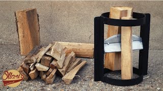 Making a Simple Kindling Splitter from Scrap Materials  Beginner Welding Project [upl. by Iggem]