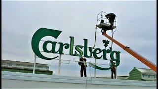 Carlsberg signage 7m x 26m Koprivnica Croatia EU [upl. by Odysseus]