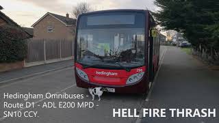 Hedingham Omnibuses  Route D1  ADL E200 MPD  SN10 CCY [upl. by Rosa]