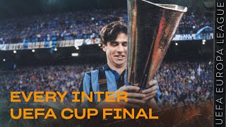 EVERY INTER UEFA CUP FINAL  BACK TO 1991 1994 1997 1998  AHEAD OF SEVILLA vs INTER 🏆🖤💙 [upl. by Strickler112]