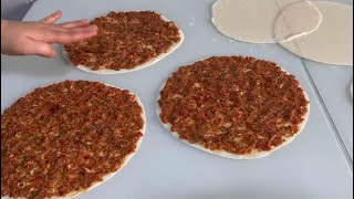 ❗️İNANILMAZ❗️Evde Çıtır LAHMACUN Tarifi 💯LAHMACUN içi Puf Noktalarıyla Müthiş LEZZET 👌lahmacun [upl. by Fernyak]