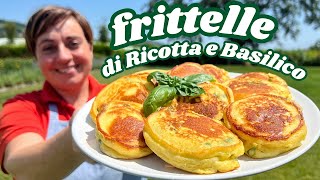 FRITTELLE DI RICOTTA E BASILICO Ricetta Facile  Fatto in Casa da Benedetta [upl. by Adehsar]