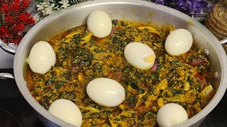 My Crowd Tasty Spinach and Cocoyam leaf stew Imeldas kitchen papabi 🥰 [upl. by Berlinda]