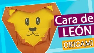 🦁 Cómo hacer un LEÓN de papel fácil  Origami sencillo [upl. by Eyllek]