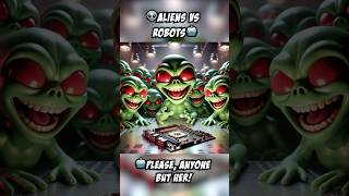 🔫👽Aliens vs Robots🤖🦾aiaigeneratedcartoonstoryfilmepicbattlealienrobot [upl. by Lyrem]